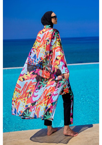Desenli Bağcıklı Pareo Kimono – RP2510 fiyatları