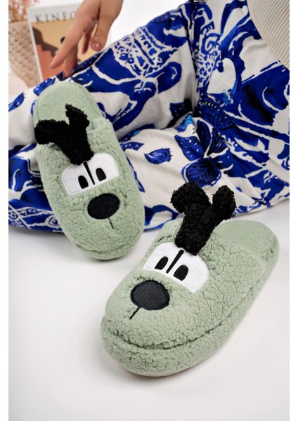 Yumuşak Peluş Köpek Figürlü Ev Terliği Peluş Ev Terliği Kadın Kışlık Terlik Yumuşak Ev Terliği Sıcak Tutan Ev Terliği fiyatları