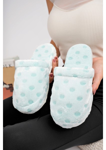 Kadın Ev Terliği Peluş Terlik Çeyiz ve Bohça Terliği Ses Yapmaz Kalın Taban