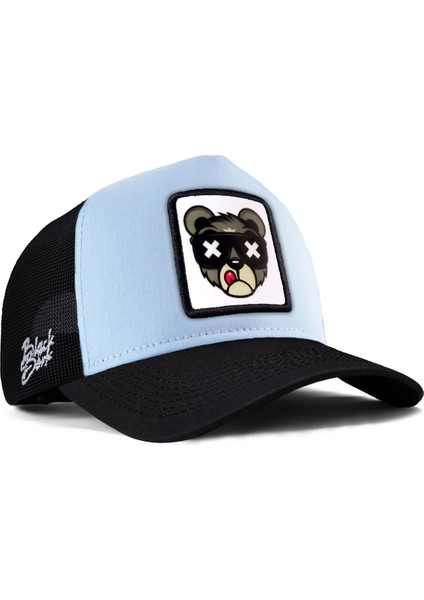 Siyah Siperli - Buz Mavi - Siyah Fileli Şapka (Cap)