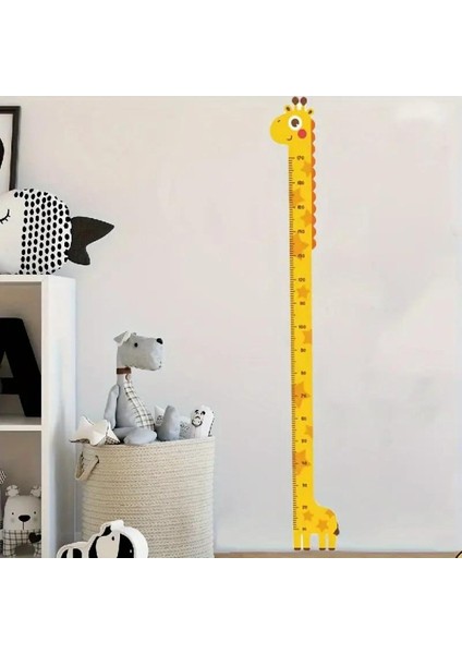Sevimli Sarı Zürafa Boy Ölçüsü Sticker fiyatları