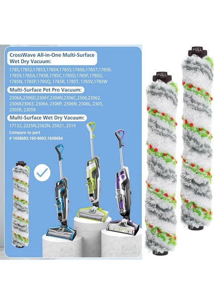 Bissell Crosswave 2306A 1785A 3888A Elektrikli Süpürge Için Vakum Fırça Ruloları 1868 Çok Yüzeyli ve 1866 Vakum Filtreleri (Yurt Dışından) modelleri