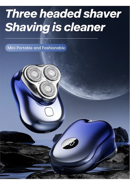 3D Yüzen Manyetik Bıçaklı Erkek Elektrikli Tıraş Makinesi Mini Taşınabilir Sakal Kesici Şarj Edilebilir Döner Elektrikli Tıraş Makinesi (Yurt Dışından) fırsatları