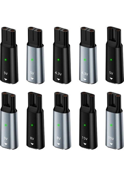 5 Paket 4.3V/8V/15V Tip-C Şarj Adaptörü Usb-C Şarj Dönüştürücüsü Philips Norelco Oneblade Serisi Elektrikli Tıraş Makinesi B (Yurt Dışından)