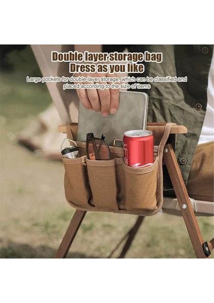 Açık Hava Sandalye Yan Saklama Çantası, Kamp Için Askılı Aksesuar, Gelişmiş Aşınma Direnci ve Kullanışlı Cepler (Yurt Dışından) indirimleri
