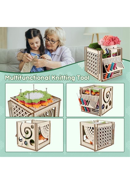 All-In-Onewooden Iplik Kasesi Tığ Işi Iplik Depolama Örgü Çantası Iplik Yönetimi Tığ Işi Aksesuarları Tığ Işi Severler Için Hediye (Yurt Dışından) modelleri