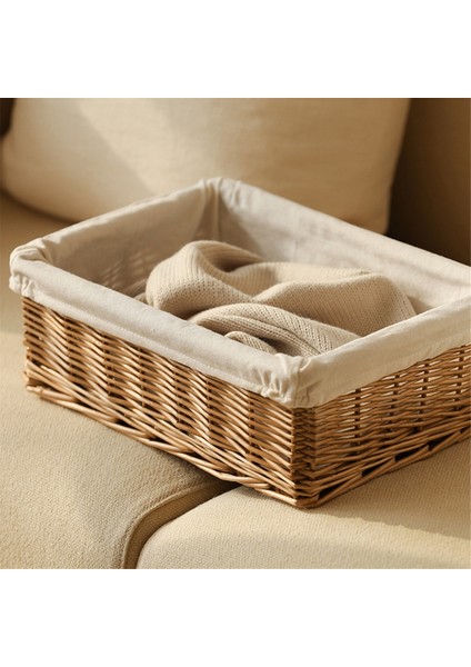 El Dokuma Saklama Sepeti - Söğüt Dokuma Mutfak, Oyuncaklar, Atıştırmalıklar Çeşitli Eşyalar Ev Için Düzenleyici Kutu (Yurt Dışından) indirimleri