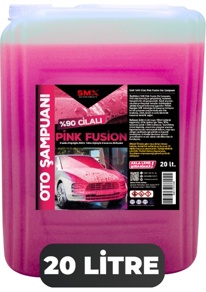 %90 Cilalı Pink Fusion Oto Şampuanı 20 Lt
