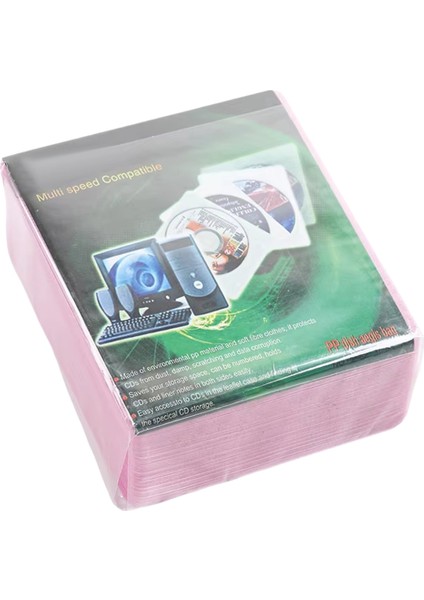 100 Adet Çift Taraflı Cd/dvd Koleksiyon Seti Çizilmeye Dayanıklı Toz Geçirmez Saklama Renkli CD Yuvası Çantası Pembe (Yurt Dışından)