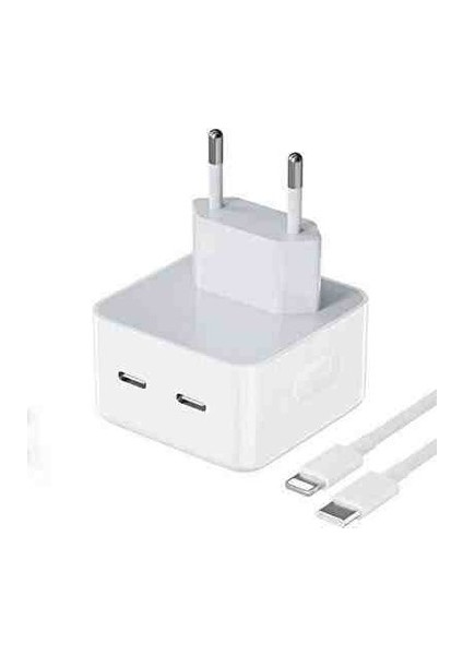 Iphone Uyumlu 50W Usb-C+C Lightning Power Hızlı Şarj Cihazı