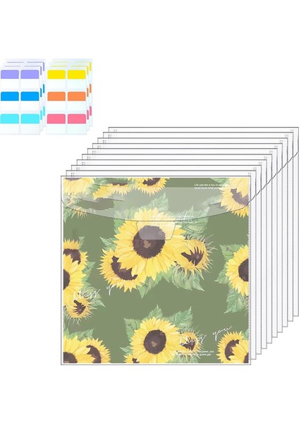 10 Parça Scrapbook Kağıdı Saklama Düzenleyicisi 12 x 12 Inç Scrapbooking Kağıdı Için, 6 Renkli Yapışkan Dizin Sekmesiyle (Yurt Dışından)