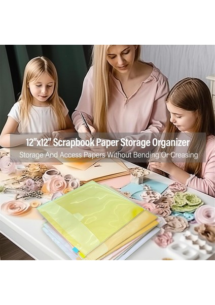 10 Parça Scrapbook Kağıdı Saklama Düzenleyicisi 12 x 12 Inç Scrapbooking Kağıdı Için, 6 Renkli Yapışkan Dizin Sekmesiyle (Yurt Dışından) fiyatları