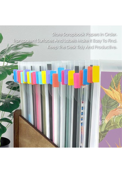 10 Parça Scrapbook Kağıdı Saklama Düzenleyicisi 12 x 12 Inç Scrapbooking Kağıdı Için, 6 Renkli Yapışkan Dizin Sekmesiyle (Yurt Dışından) modelleri