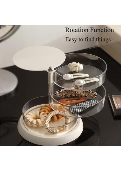 360° Dönebilen Saç Aksesuarları Saklama Kutusu, Mücevher Kutusu, Eşya Düzenlemesi Için (Yurt Dışından) fırsatları