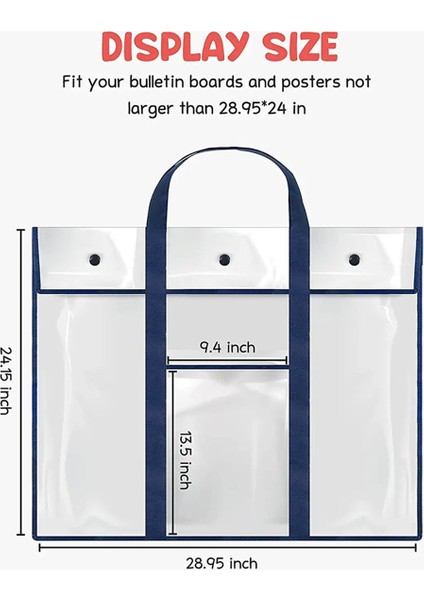 3 Paket Poster Saklama Çantası (29X24 Inç) Öğretmenler Sınıf Organizasyonu Için Pano Tutucu Sanat Portföyü Kabı (Yurt Dışından) modelleri