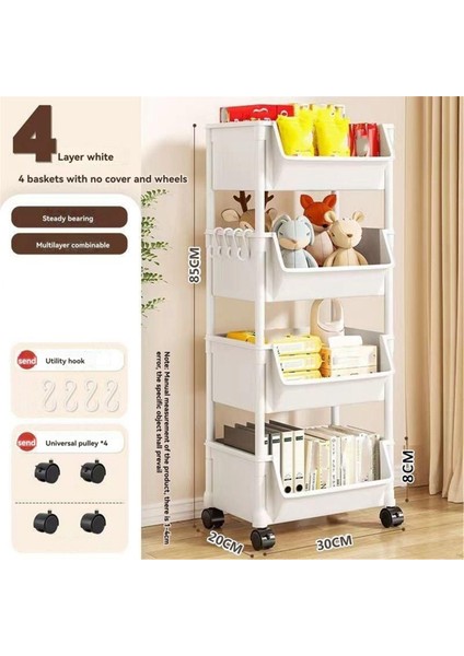 3 Katmanlı Ev Atıştırmalıkları Depolama Kitaplık, Araba Depolama Rafı, Depolama Rafı Mutfak Meyve ve Sebze Sepeti (Yurt Dışından) fiyatları