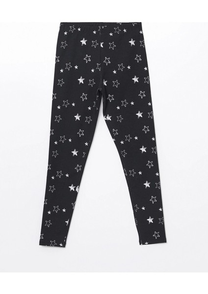 Lcw Kids Siyah Beli Lastikli Kız Çocuk Tayt
