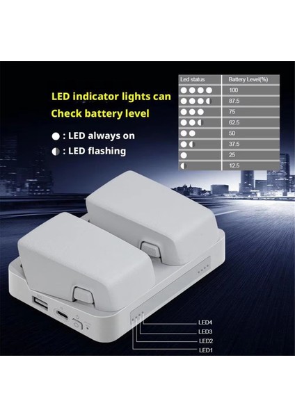 Djı Flip Side By Side Butler Manager Power Bank Için Pil Şarj Hub Şarj Cihazı Djı Flip Drone Aksesuarları (Yurt Dışından) modelleri