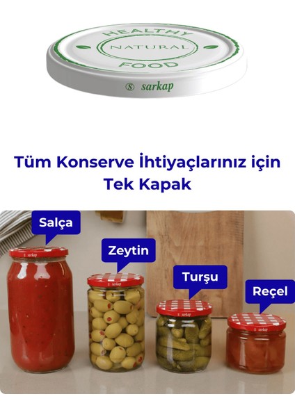 10 Adet Çok Renkli Kavanoz Kapağı 82 Mm, Hijyenik Paketli fırsatları