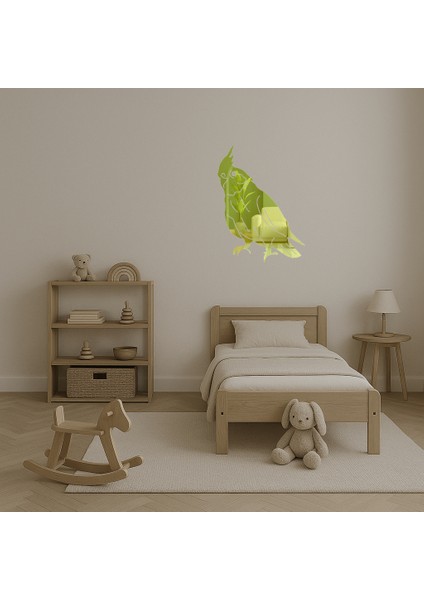 Renkli Kuşlar Dekoratif Altın Aynalı Tablo - Canlı Renkler - PHN4484-6289 fırsatları