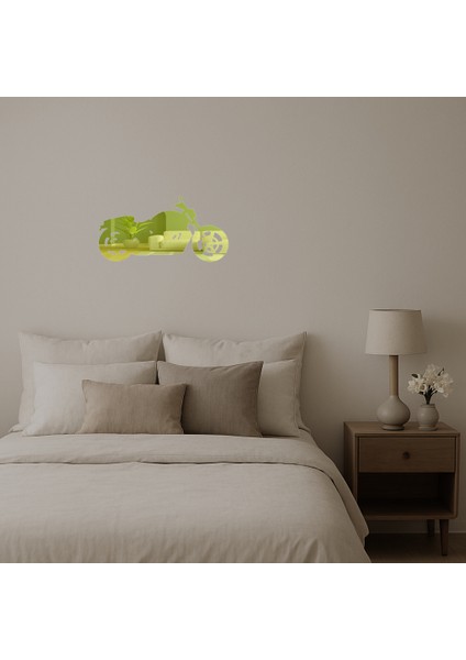 Modern Stil Motosiklet Altın Aynalı Tablo - PHN8862-6968 fiyatları
