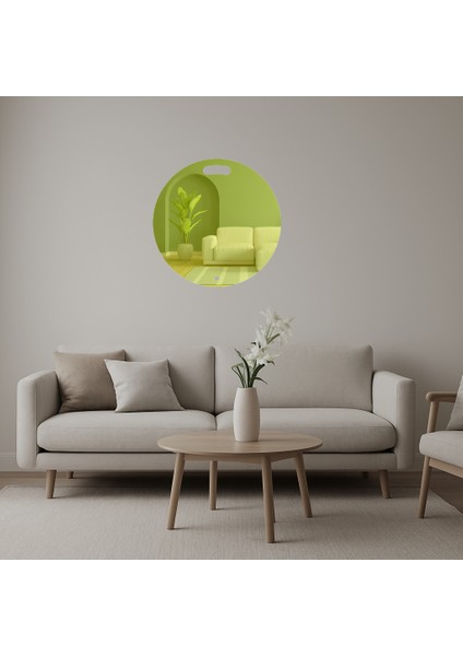 Soyut Sanat Desenli Dekoratif Altın Aynalı Tablo - PHN8480-4928