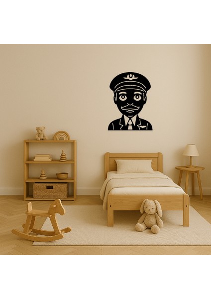 Pilot Adam Emoji Mdf Duvar Dekoru - PHN6547-5233 modelleri