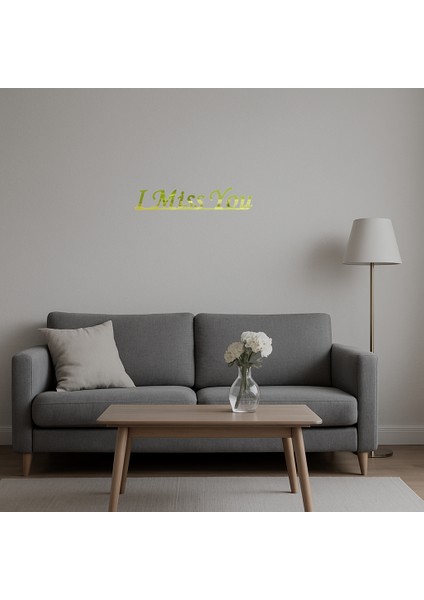 Duygusal I Miss You Iç Mekan Dekoratif Altın Aynalı Tablo - PHN8744-7409 indirimleri