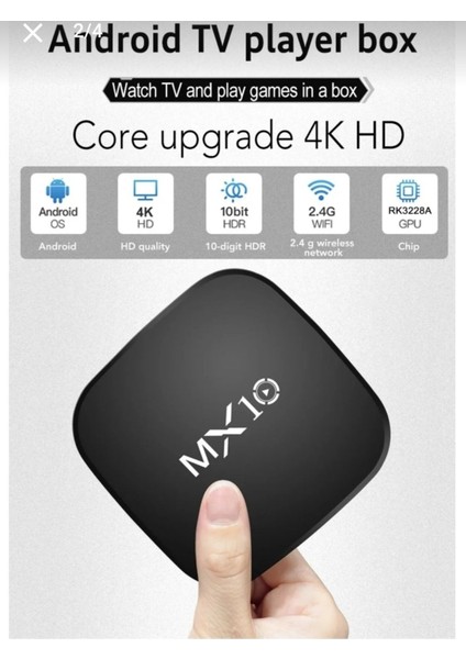 4K Ultra Hd Android Tv Box MX10 Ram:1gb Rom:8gb Android Media Player