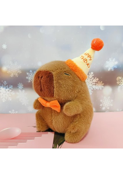Ovozı 25CM Sevimli Capya Su Yunusu Peluş Oyuncak Bebek Bebek Yastık Hediye (Yurt Dışından)