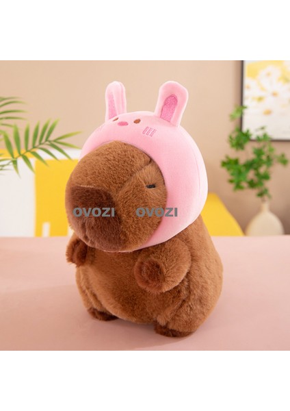 Ovozı 25CM Sevimli Capya Su Yunusu Peluş Oyuncak Bebek Bebek Yastık Hediye (Yurt Dışından)