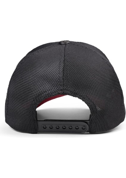 V1 Trucker Kurukafa - 2 Kod Logolu Unisex Kırmızı Siperli-Siyah Şapka indirimleri