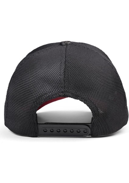 V1 Trucker Karga - 1 Kod Logolu Unisex Kırmızı Siperli-Siyah Şapka indirimleri