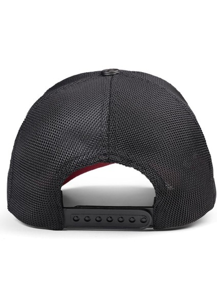 V1 Trucker Aslan - 7 Kod Logolu Unisex Kırmızı Siperli-Siyah Şapka indirimleri