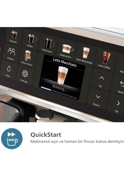 Tam Otomatik 5500 Serisi Espresso Makinesi, 20 Sıcak ve Soğuk Mükemmel Içecek Espresso, Sütlü Latte, Cappuccino vb +1kg kahve fiyatları