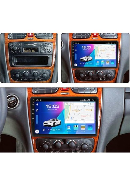 Mercedes C Serisi (Maun Çerçeve) W203 2k Görüntü Kalitesi Android 15 Multimedya Sistemi 8+256 Myway (2000-2004)