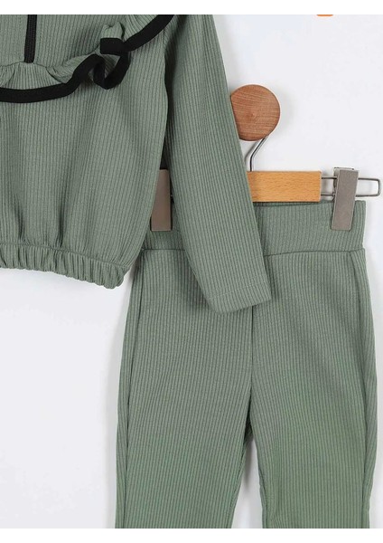 Fırfırlı Mevsimlik Yeşil Fitilli Kız Çocuğu Takımı fırsatları