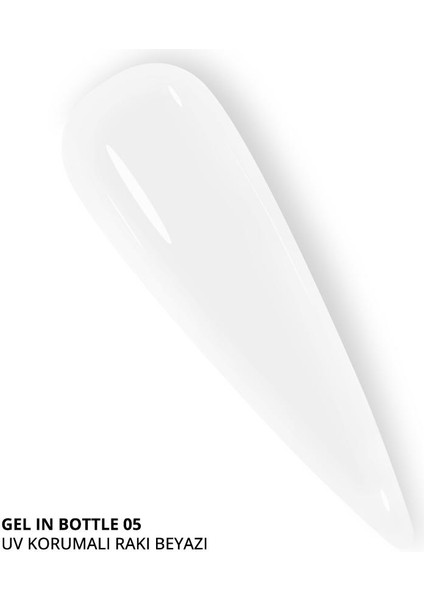 Gel In Bottle No.05, Akıllı Fırçalı Protez Tırnak Jeli, Uv Korumalı Rakı Beyazı, 18 ml fiyatları