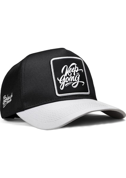 V1 Trucker Keep Going - 2sb Kod Logolu Beyaz Siperli-Siyah Şapka (Cap)