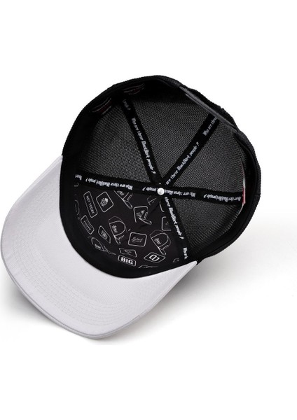 V1 Trucker Ayı - 7bs Kod Logolu Unisex Beyaz Siperli-Siyah Şapka modelleri