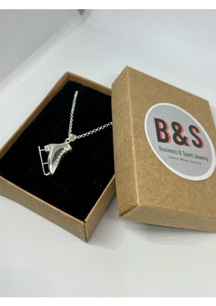 Artistik Buz Pateni Gümüş Kolye