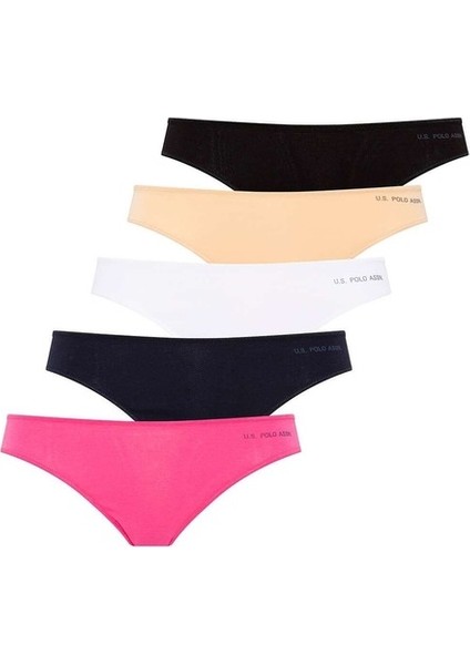 Lisanslı %47 Modal %47 Pamuk Tanga String Renkli 5'li Özel Kutulu Paket / Siyah - Beyaz - Ten - Lacivert - Fuşya