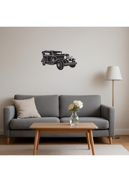 Vintage Araba Görselli Mdf Dekoratif Tablo - PHN8777-8946 fırsatları