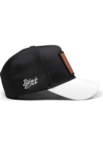V1 Trucker 7 Numara - 7 Kod Logolu Unisex Beyaz Siperli-Siyah Şapka fiyatları