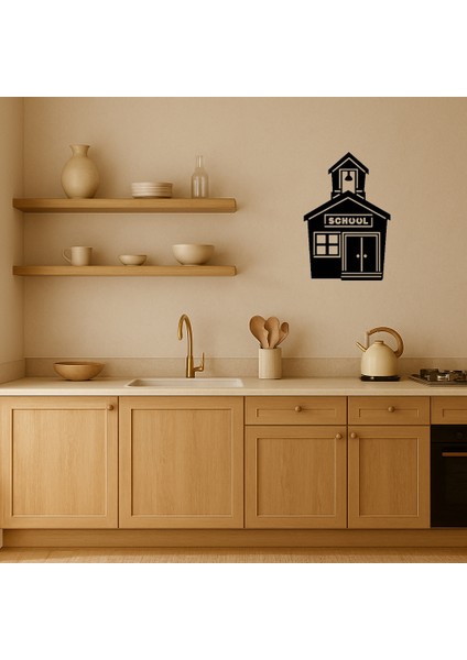 Detaylı Okul Binası Dekoratif Tablo - PHN7376-9576 fiyatları