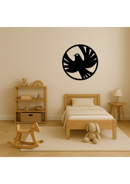 Barış Güvercini Yuvarlak Dekoratif Duvar Tablosu - PHN8165-5205 modelleri
