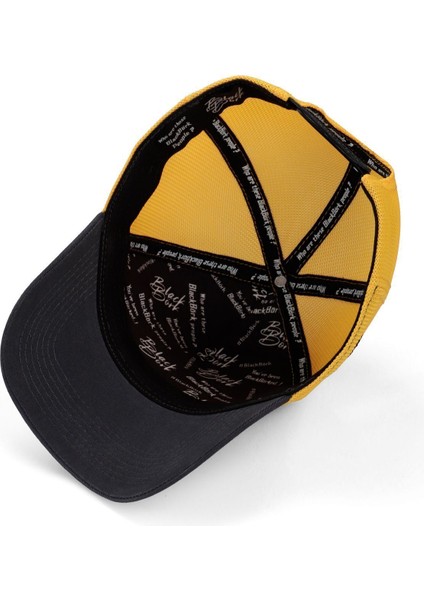 V1 Trucker At - 4 Kod Logolu Unisex Koyu Antrasit-Sarı Şapka (Cap) modelleri