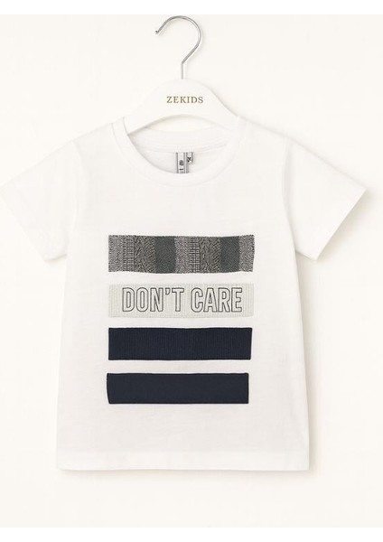 Erkek Çocuk Aplikeli Don't Care Yazılı T-Shirt fırsatları