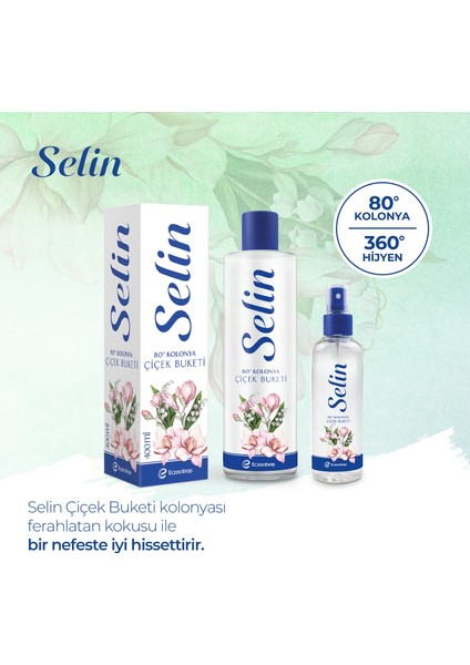 Parfümlü Kolonya Çiçek Buketi Pet 400 ml