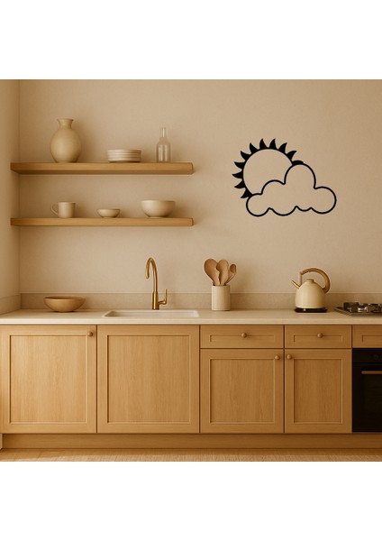 Bulutlarla Kaplı Güneş Dekoratif Tablo - PHN3800-6463 fiyatları